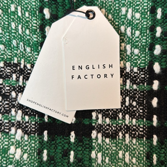 English Factory Black and Green Checkered Mini Skirt Sz XS - Picture 2 of 3